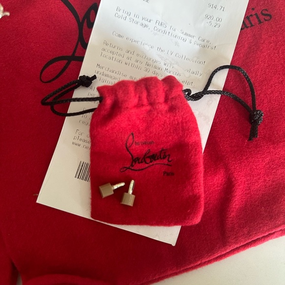 Christian Louboutin Queen 100 nappa laminata silver - Picture 10 of 11